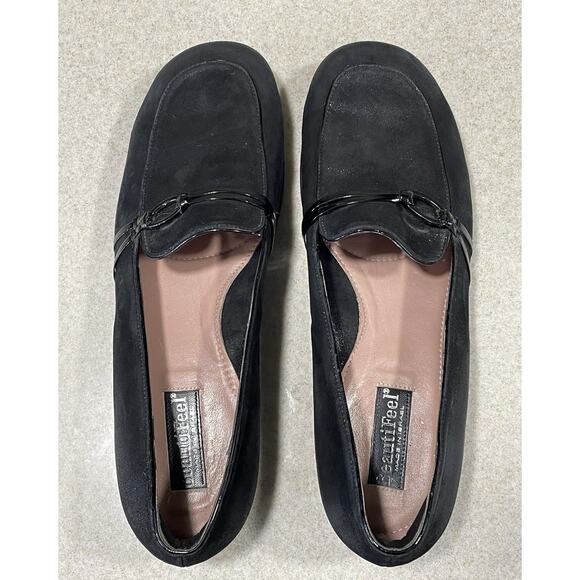 Beautifeel Plie Black Sparkle Suede Loafer Flats Made In Israel Women’s Size 11 - Picture 4 of 11
